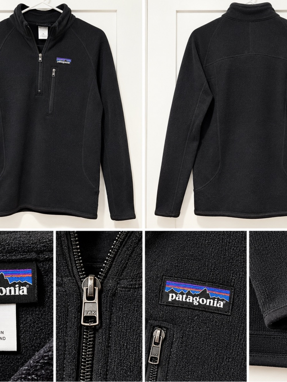 Patagonia Men’s Black Qtr-Zip Fleece Pullover